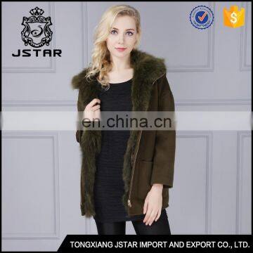 Top quality australia sheepskin ladies wool and cashmere coat sale