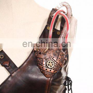 Steampunk Heart Chest Harness Made of Faux PU Leather photo-3