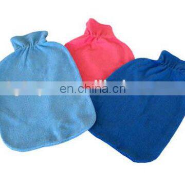 Colorful fleece materails hot water bottle plush cover