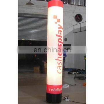 Inflatable totem with light bulb for advertising display, inflatable column with light