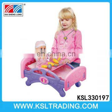 Good design plastic baby dolls bed set for sale