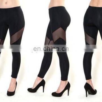 Black Mesh Leggings Sports Wear Costumes Gym Clothes