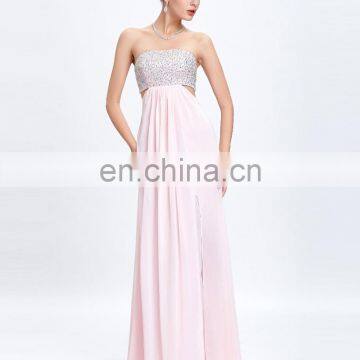 Grace Karin Ladies Sexy Strapless Sequins Beaded Backless Long Evening Dresses CL3437-1 photo-2