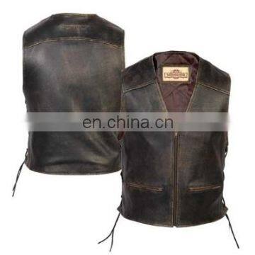 Men's Crazy Horse Brown Leather Vest