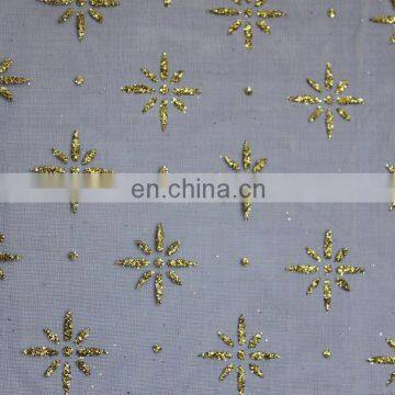 christmas coming outdoor indoor decoration snow spraying crystal organza fabric