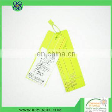 Wholesale paper hangtags with stickers custom price label clothes tags