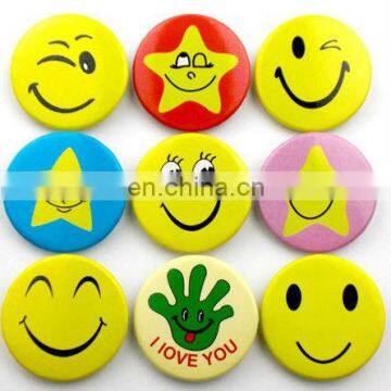 badge pin smile face logo pin