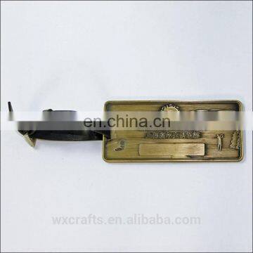 Unique Eco-friendly Metal Luggage Tag,leather Buckle Travel Luggage Tag photo-5