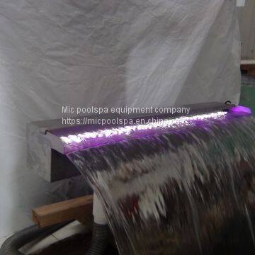 Mic RGB LED Light Acrylic Spillway Water Curtain Pool Fountain Swimming Fountain photo-3