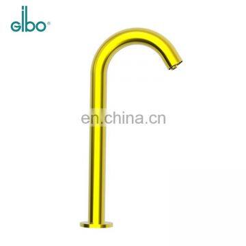 Long neck brass automatic sensor golden faucet