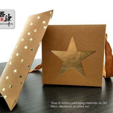 Trapezoidal Flower Foldable Handbag Kraft Paper Gilding, no Adhesive Bonding Five Stars photo-4