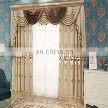 Latest decorative custom luxury home jacquard window valance curtain for the living room luxury curtain jacquard designs