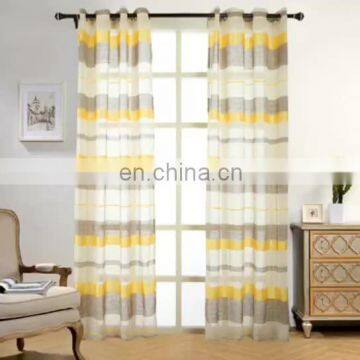 Horizontal yan dyed grey tissu voile drapes curtain