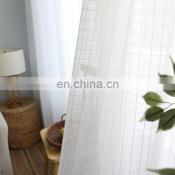 Modern Bedroom Linen Curtain Window Yarn Voile photo-6