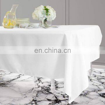 Rectangle Stain Proof Durable Using Low Price White dinner Table cloth Wedding Table Cloth