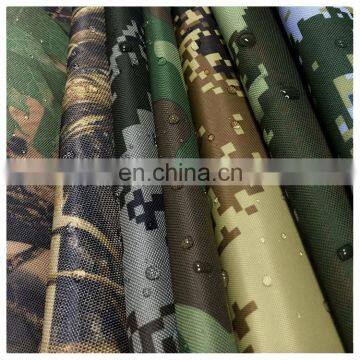 Waterproof 100% Polyester 600D Oxford camouflage tent fabric