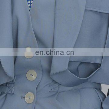 TWOTWINSTYLE Long Sleeve High Waist Lace Up Trench Windbreakers For Women 2020 photo-3