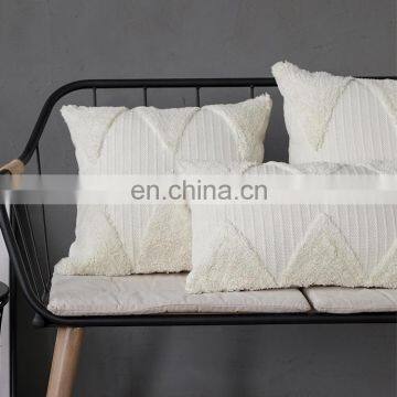 Wholesale Home Decoration Machine Woven Custom Tufted Pillow Cover Luxury White Throw Sofa Cushion Cover photo-4