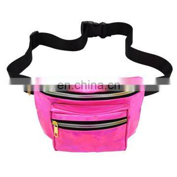 Laser PU Woman Waist pockets Girls Purses Travel Bags 7colors