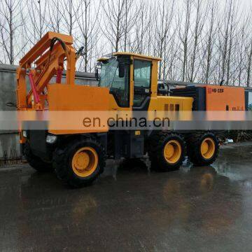 Hydraulic Six Wheel Ramming Piling and Pile Driver Guardrail Fixing Machine Ramming Piling Machine photo-4
