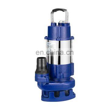 Portable 1hp rate motor sewage pumps 0.75kw submersible waste water pump