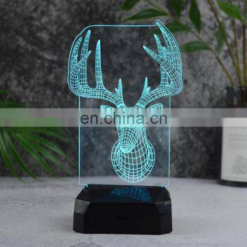 Kids Bedroom Decoration 3D Lamparas Led Illusion Night Light ABS Rechargeable Base Lamp photo-2