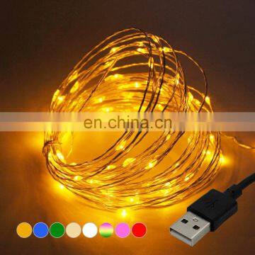 LED String Lights 10M USB Waterproof Copper Wire Fairy Twinkle Lights For Christmas Holiday Decoration