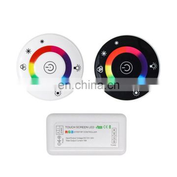 LED Touch Round RGB Controller DC12V-DC24V RF Remote controller for 5050 3528 2835 LED strip lights