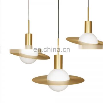 Nordic Flying Saucer Modern Simple Saturn Glass Chandelier Pendant Light