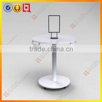 Fashion new design useful metal rotating clothes plastic display stand