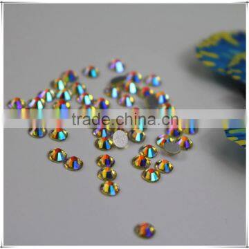 New Fashion Nail Art Light Yellow Rhinestone Crystal AB Clour Silver Flatback Non Hot Fix Rhinestone for DIY Nails Decoration photo-3