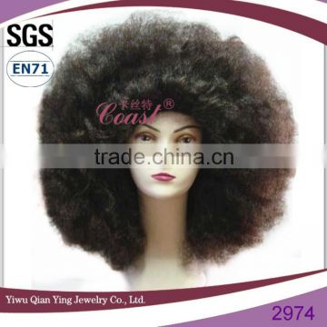 Halloween big synthetic curly afro party hair wigs for black women