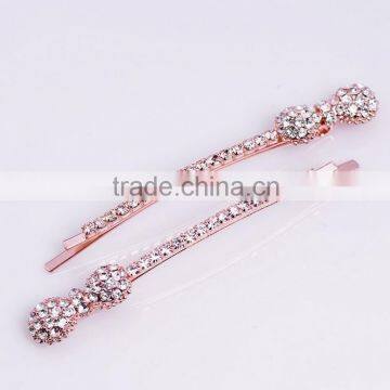 2015 new model FY-0004 fashion metal bow knot hair barrette clip wholesale full diamond