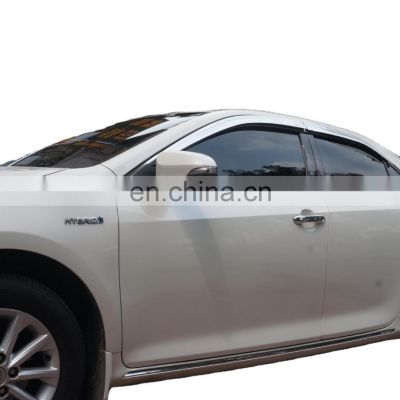 Chrome door visor side window deflector shade sun rain shield silver strips guard for Toyota camry