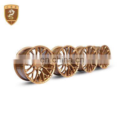 CAR ACCESSORIES SUPPLIER HRE STYLE FROZEN GOLD FORGED MATERIALS WHEEL RIMS FOR HURACAN WHEEL HUB