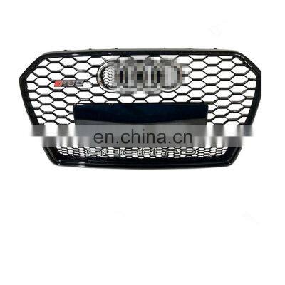 Front bumper grille, Front BUMPER FACE LIFT GRILLE FOR AUDI A6 2016-2018 UPGRADE TO RS6 with QUATTRO