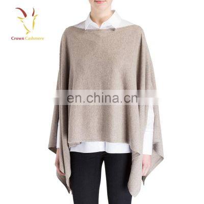 Solid Color Women Cashmere Poncho Cape Clothing