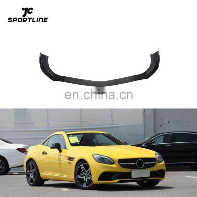 Carbon Fiber NEW SLC-Class R172 Front Splitter Lip for Mercedes Benz SLC200 SLC300 Base Convertible 2016-2019