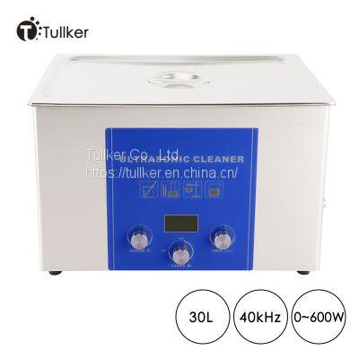 Tullker 30L 10L 2L Ultrasonic Cleaning Machine Lab Low Noise LCD Oil Rust Carbon Mould Dirty Parts