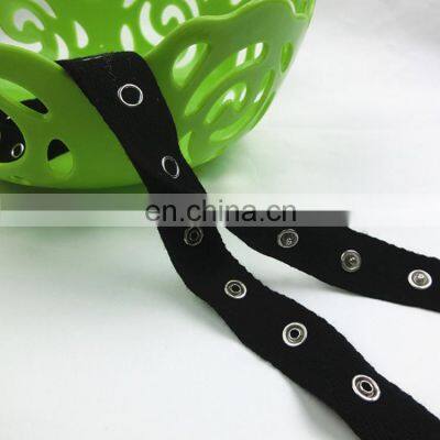 Fashion Design Custom Round Cotton Prong Metal Buttons Tape