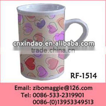 Zibo Made Cheap Valentine's Tea Mug for Eco Ceramic Promotional Mug with Good Quality