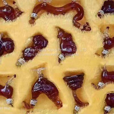 Chinese Glass Craft Products Factory Twelve Zodiac Bottle Set Support to Map Customization photo-2