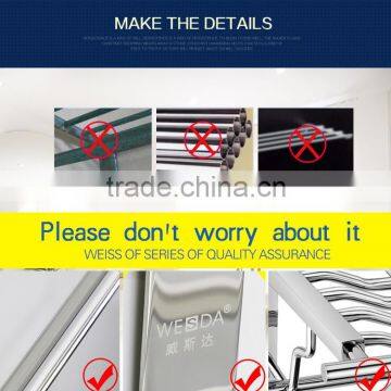 Wesda Stainless Steel and Alloy Bathroom Towel Shelf & Clothes Shelf A114 photo-6