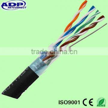 Customize High Speed Waterproof PVC FTP Cat 5e Cat5 Network Lan Cable 0.5mm 24AWG Solid BC Copper Price photo-2
