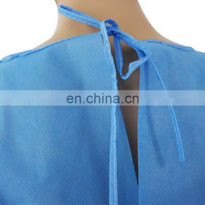 Blue SMS Patient Gown Disposable Breathable Clothing Short Sleeve photo-4