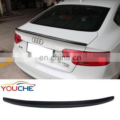 For Audi A5 4 Dr Sedan Carbon Fiber Rear Trunk Lip S5 Stype Rear Spoiler Wings 2017-2019