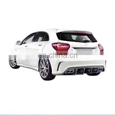 16-18 For Mercedes A Class W176 Modified A45 AMG Style Rear Lip Diffuser photo-2