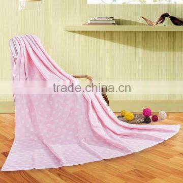 Alibaba China high quality soft breathable and cooling style jacquard cotton children towelling coverlet