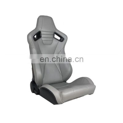 Gray PVC single adjustor and double slider racing seat car use