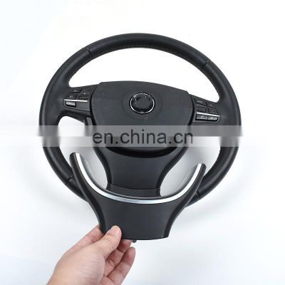 Car Steering Wheel Cover With Chrome Replacement For BMW 5 GT 7 Series F10 F11 F07  F01 F02 32336787421